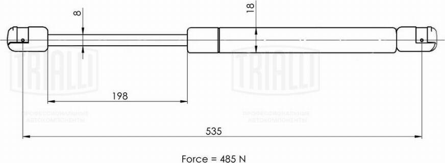 Trialli GS 1022 - Plinski amortizer, prtljaznik/utovarni prostor www.molydon.hr