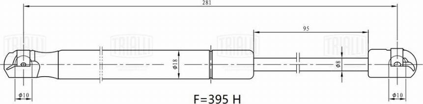 Trialli GS 2505 - Plinski amortizer, prtljaznik/utovarni prostor www.molydon.hr