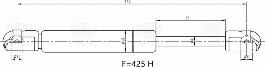 Trialli GS 2503 - Plinski amortizer, prtljaznik/utovarni prostor www.molydon.hr