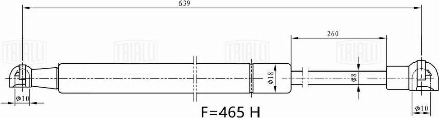 Trialli GS 2301 - Plinski amortizer, prtljaznik/utovarni prostor www.molydon.hr