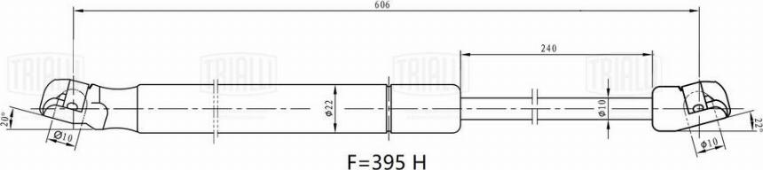 Trialli GS 2303 - Plinski amortizer, prtljaznik/utovarni prostor www.molydon.hr