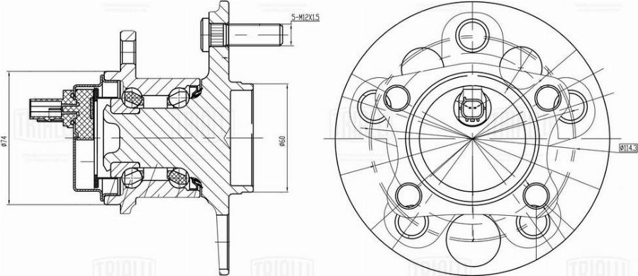 Trialli MR 1937 - Komplet Ležaja kotača www.molydon.hr