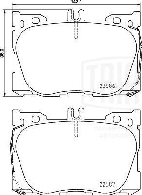 Trialli PF 4401 - Komplet Pločica, disk-kočnica www.molydon.hr