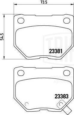 Trialli PF 4095 - Komplet Pločica, disk-kočnica www.molydon.hr