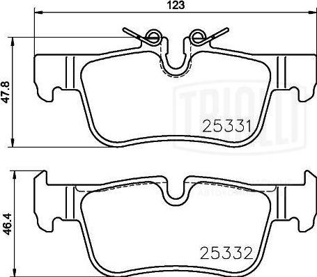 Trialli PF 4049 - Komplet Pločica, disk-kočnica www.molydon.hr