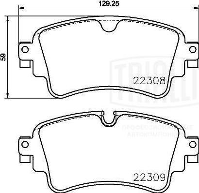 Trialli PF 4349 - Komplet Pločica, disk-kočnica www.molydon.hr