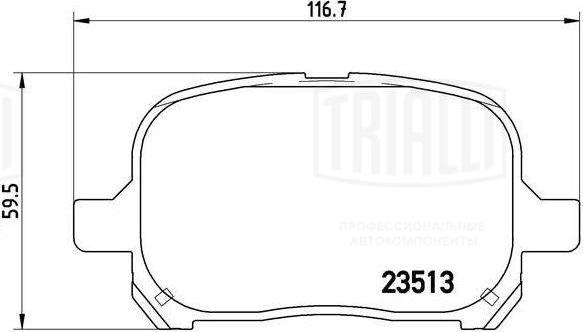 Trialli PF 4347 - Komplet Pločica, disk-kočnica www.molydon.hr