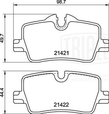 Trialli PF 4309 - Komplet Pločica, disk-kočnica www.molydon.hr