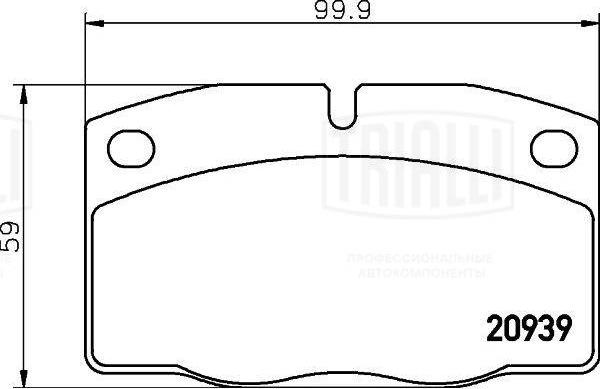 Trialli PF 4311 - Komplet Pločica, disk-kočnica www.molydon.hr