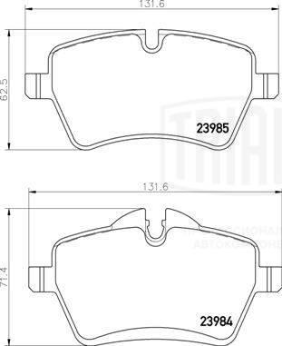 Trialli PF 4388 - Komplet Pločica, disk-kočnica www.molydon.hr