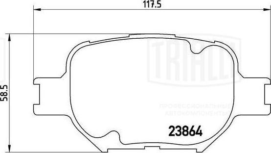 Trialli PF 4338 - Komplet Pločica, disk-kočnica www.molydon.hr