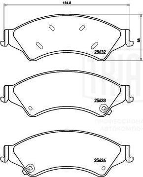 Trialli PF 4210 - Komplet Pločica, disk-kočnica www.molydon.hr