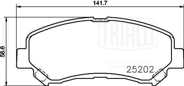 Trialli PF 1413 - Komplet Pločica, disk-kočnica www.molydon.hr