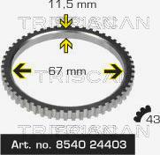 Triscan 8540 24403 - Senzorski prsten, ABS www.molydon.hr