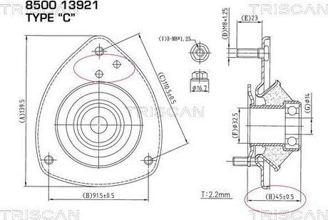 Triscan 8500 13921 - Nosač amortizera www.molydon.hr