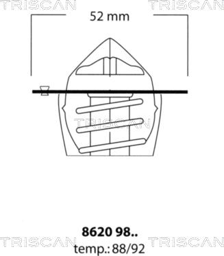 Triscan 8620 9892 - Termostat, rashladna tekućinu www.molydon.hr