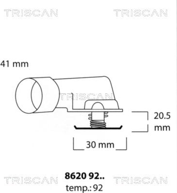 Triscan 8620 9292 - Termostat, rashladna tekućinu www.molydon.hr