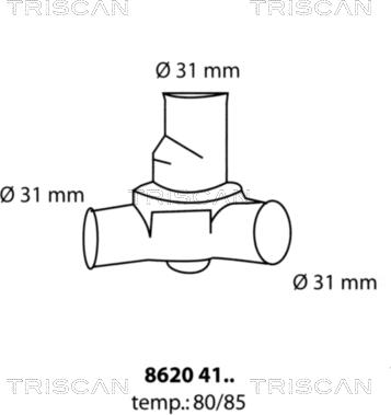 Triscan 8620 4185 - Termostat, rashladna tekućinu www.molydon.hr