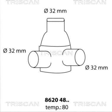 Triscan 8620 4880 - Termostat, rashladna tekućinu www.molydon.hr