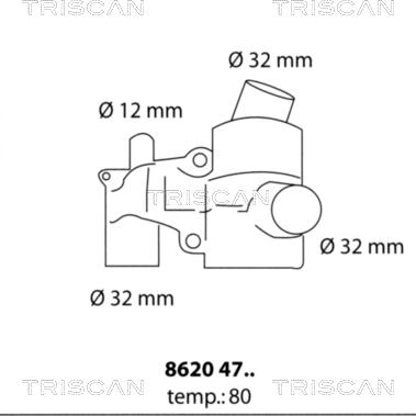 Triscan 8620 4780 - Termostat, rashladna tekućinu www.molydon.hr