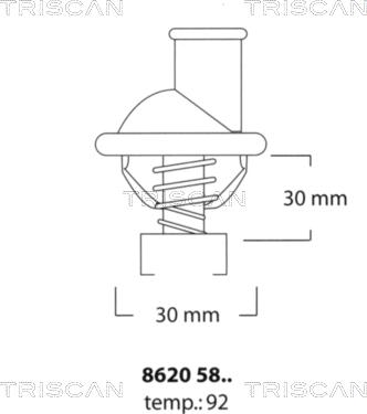 Triscan 8620 5892 - Termostat, rashladna tekućinu www.molydon.hr