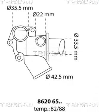 Triscan 8620 6582 - Termostat, rashladna tekućinu www.molydon.hr