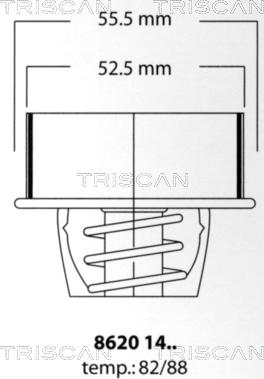 Triscan 8620 1482 - Termostat, rashladna tekućinu www.molydon.hr