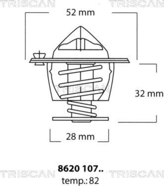 Triscan 8620 10782 - Termostat, rashladna tekućinu www.molydon.hr