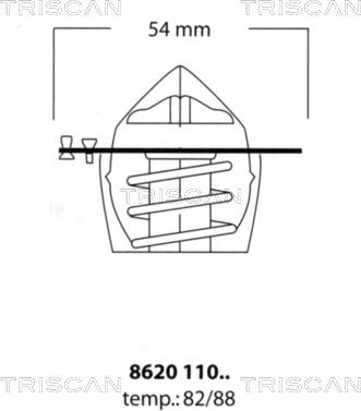 Triscan 8620 11088 - Termostat, rashladna tekućinu www.molydon.hr