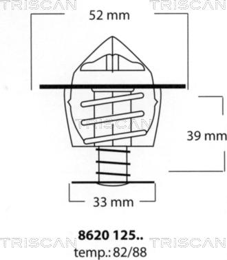 Triscan 8620 12588 - Termostat, rashladna tekućinu www.molydon.hr