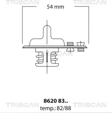 Triscan 8620 8388 - Termostat, rashladna tekućinu www.molydon.hr