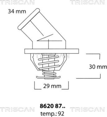 Triscan 8620 8792 - Termostat, rashladna tekućinu www.molydon.hr