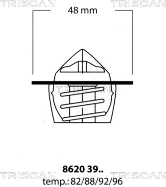 Triscan 8620 3982 - Termostat, rashladna tekućinu www.molydon.hr