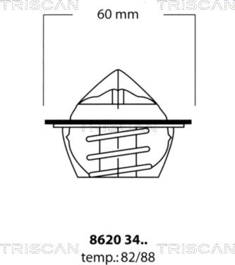 Triscan 8620 3488 - Termostat, rashladna tekućinu www.molydon.hr