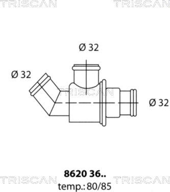 Triscan 8620 3680 - Termostat, rashladna tekućinu www.molydon.hr