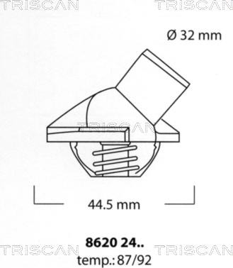 Triscan 8620 2492 - Termostat, rashladna tekućinu www.molydon.hr