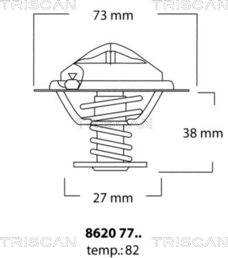 Triscan 8620 7782 - Termostat, rashladna tekućinu www.molydon.hr