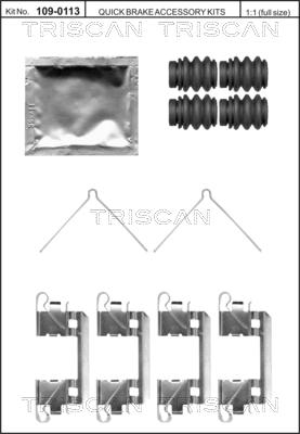 Triscan 8105 401622 - Komplet pribora, Pločica disk kočnice www.molydon.hr