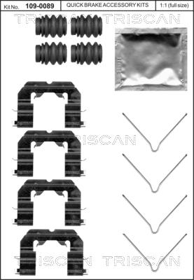 Triscan 8105 431650 - Komplet pribora, Pločica disk kočnice www.molydon.hr