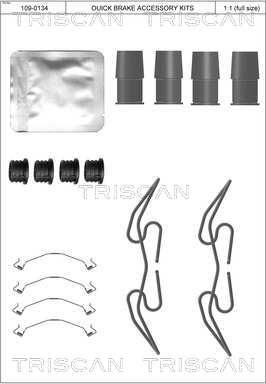 Triscan 8105 291633 - Komplet pribora, Pločica disk kočnice www.molydon.hr