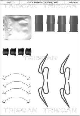 Triscan 8105 291632 - Komplet pribora, Pločica disk kočnice www.molydon.hr