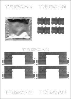 Triscan 8105 251603 - Komplet pribora, Pločica disk kočnice www.molydon.hr