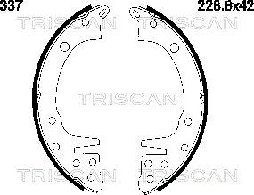 Triscan 8100 42337 - Komplet kočnica, bubanj kočnice www.molydon.hr