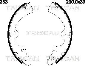 Triscan 8100 50353 - Komplet kočnica, bubanj kočnice www.molydon.hr