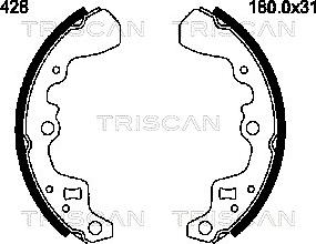 Triscan 8100 69428 - Komplet kočnica, bubanj kočnice www.molydon.hr