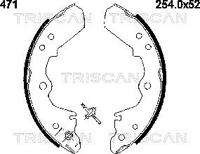 Triscan 8100 60471 - Komplet kočnica, bubanj kočnice www.molydon.hr