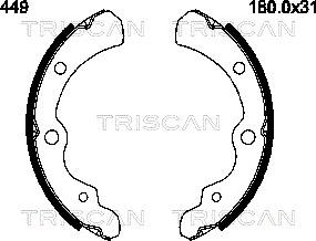 Triscan 8100 68449 - Komplet kočnica, bubanj kočnice www.molydon.hr