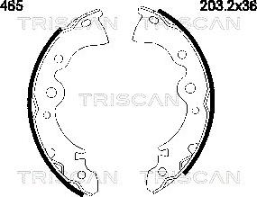 Triscan 8100 14465 - Komplet kočnica, bubanj kočnice www.molydon.hr