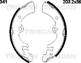 Triscan 8100 14341 - Komplet kočnica, bubanj kočnice www.molydon.hr