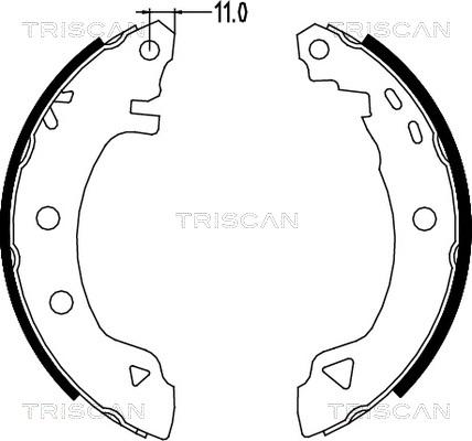 Triscan 8100 15580 - Komplet kočnica, bubanj kočnice www.molydon.hr